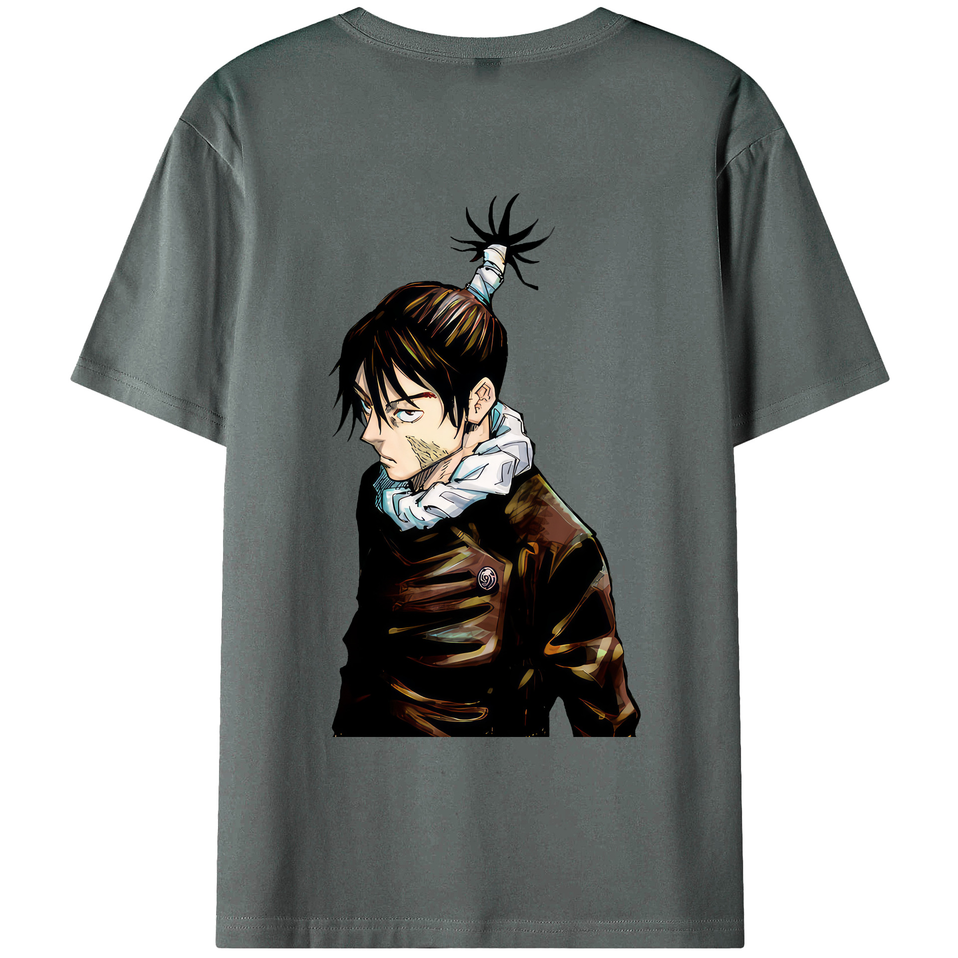 （画像用） 呪術廻戦 Jujutsu Kaisen 綿100％ メンズ半袖Tシャツ（バックプリント） 通気性